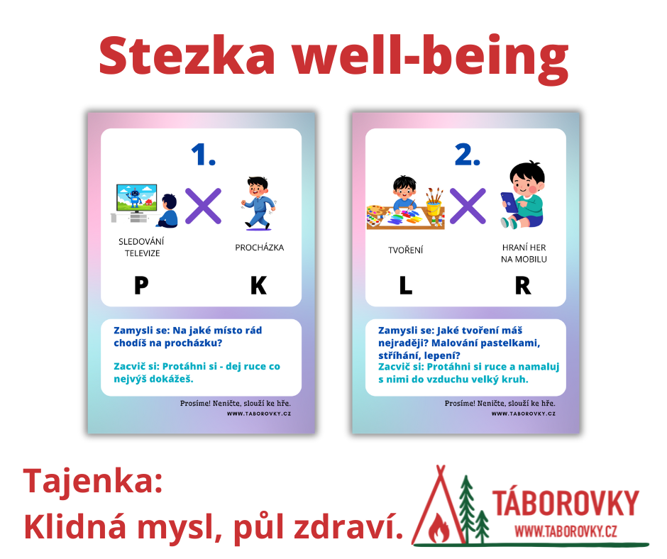 Stezka pro děti s tématem klidu a pohody wellbeing